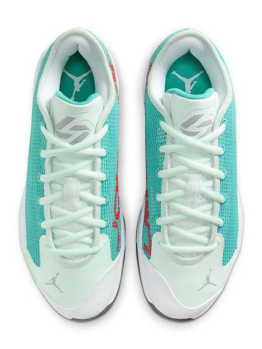 Luka 77 Low Basketball Shoes Barely Green / Washed Teal / Chile Red