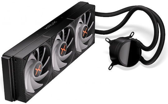 Krux HydroX 360 ARGB Water Cooling System AIO CPU with 3 120mm Fans
