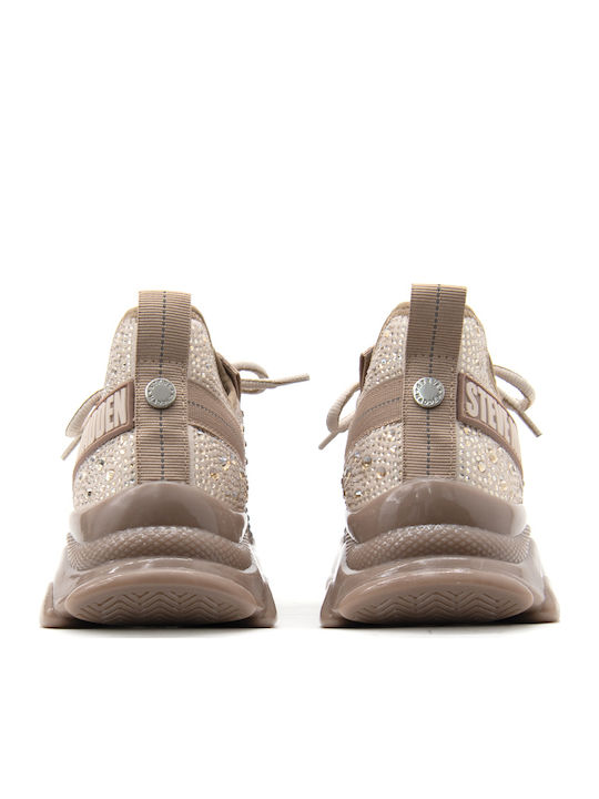 Mistica Rhinestones Chunky Sneakers Beige-gold