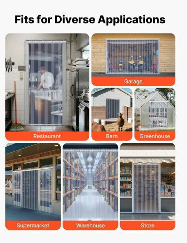 Vevor Türvorhang Transparent 240x210cm PZPVCML8496IDUP7J001V0