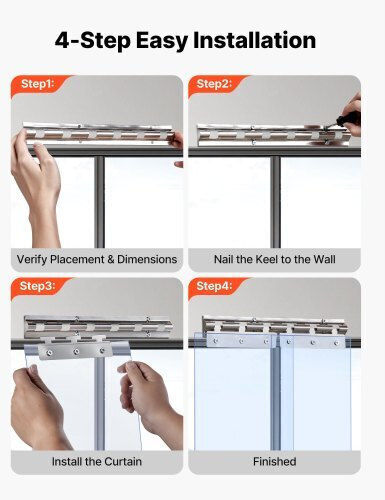 Vevor Türvorhang Transparent 240x210cm PZPVCML8496IDUP7J001V0