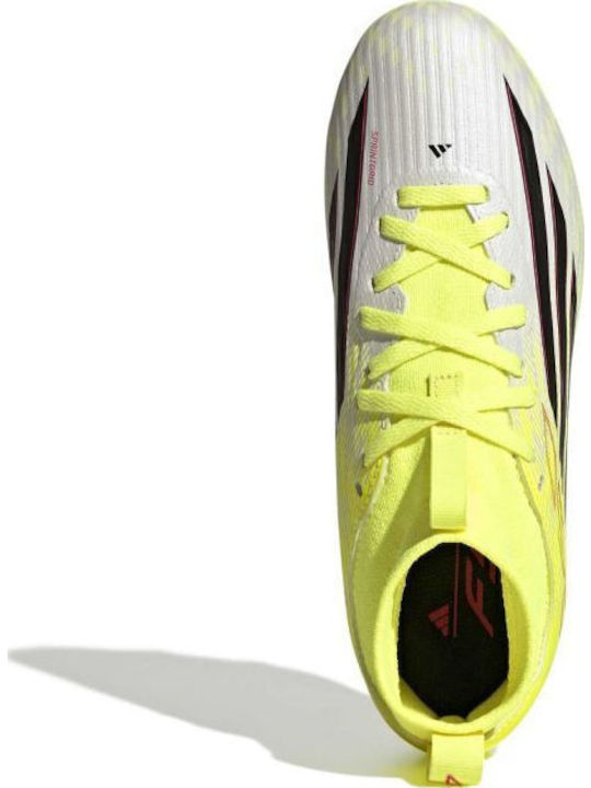 F50 League Mid FG/MG Kids Soccer Cleats & Shoes Molded Yellow