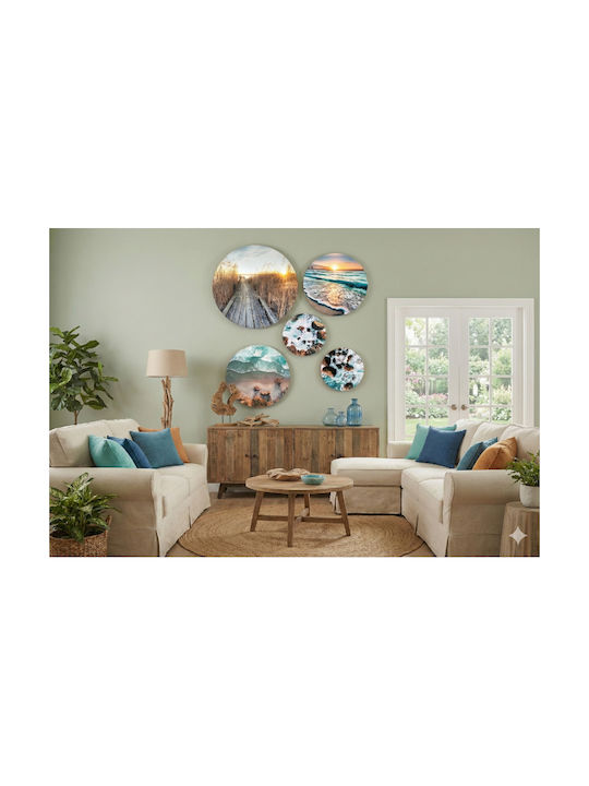 Boho Posters Wall Of Bedroom Of Living Room Paintings Round Sea Beach