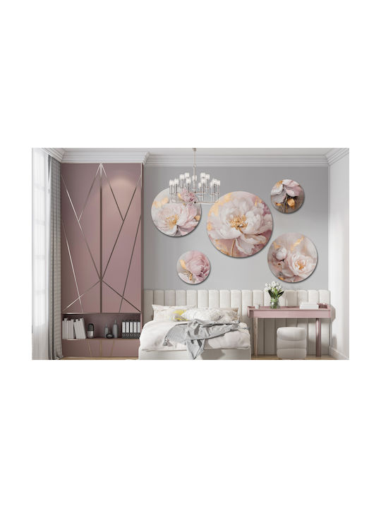 Runde Gemälde Wand Originelle Wanddekorationen Wohnzimmer Rosa Glamour