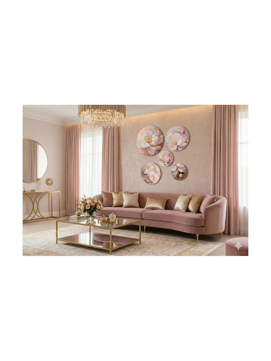 Runde Gemälde Wand Originelle Wanddekorationen Wohnzimmer Rosa Glamour
