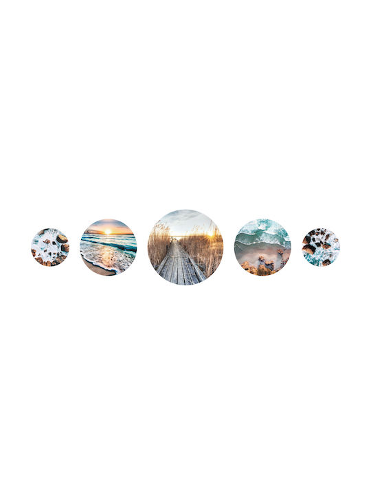 Boho Posters for Wall Bedroom Room Living Room Round Paintings Sea Beach