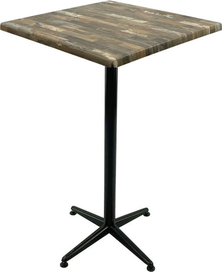 Masă Bar Pătrată Neagră 80x80x107 cm Masă Bar Pătrată Neagră 80x80x107 cm