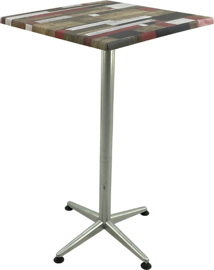 Masa Bar Pătrată Raki Redden Gri Clasic 70x70x107 cm Masa Bar Pătrată Raki Redden Gri Clasic 70x70x107 cm