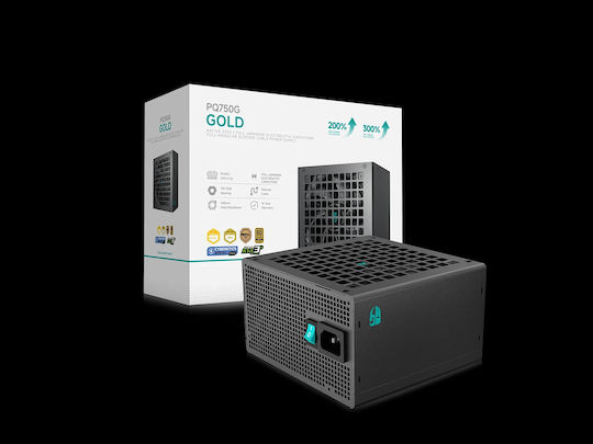 Deepcool PQ750G 750W Черен Компютърно захранване Пълен модул Cybenetics Gold