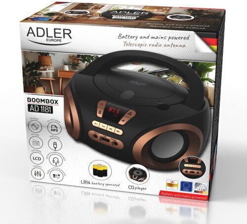 Adler Portable Radio-CD Player Equipped with CD / Radio