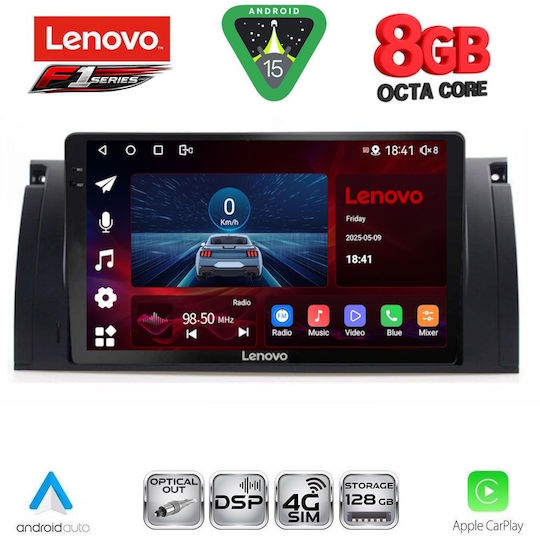 Lenovo Car Audio System for BMW E46 1998-2005 (Bluetooth/USB/WiFi/GPS/Apple-Carplay/Android-Auto) with Touch Screen 9"