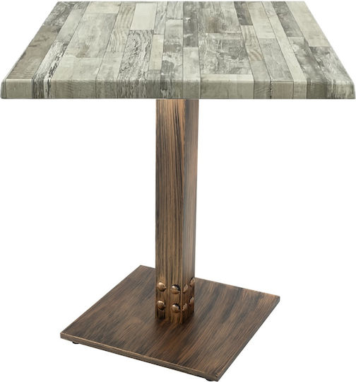 Square Bar White Vintage Bronze 70x70x74cm Square Bar White Vintage Bronze 70x70x74cm