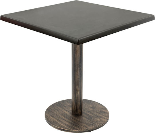 Τετράγωνο Τραπεζαρίας Wenge, Vintage Antique Bronze 80x80x74εκ. Τετράγωνο Τραπεζαρίας Wenge, Vintage Antique Bronze 80x80x74εκ.