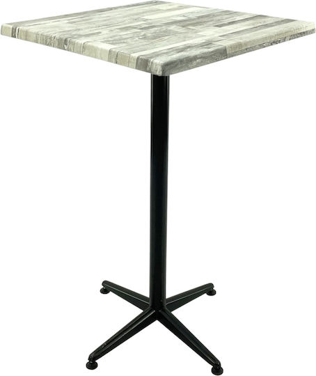 Bar Pătrat Alb 80x80x107 cm Bar Pătrat Alb 80x80x107 cm