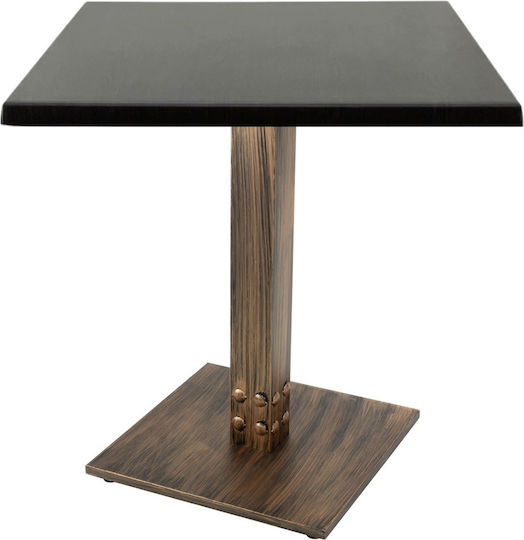 Τετράγωνο Μπαρ Wenge, Vintage Bronze 70x70x74εκ. Τετράγωνο Μπαρ Wenge, Vintage Bronze 70x70x74εκ.