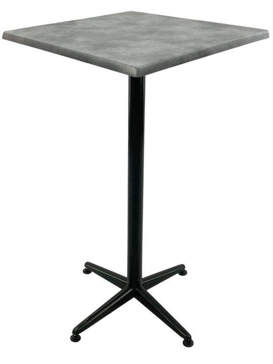 Copperfield Masă Pătrată Bar Din Lemn Cu Ramă Metalică Neagră 80x80x107cm