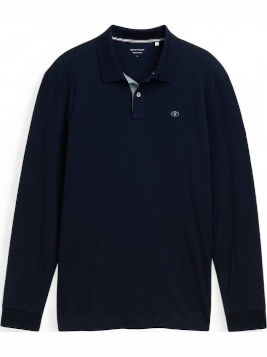 Basic Polo Kurzarmbluse Blue