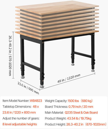 Vevor Bancă Rezistență 680kg 1buc LDSGZTCGKBDLAWJ7L001V0