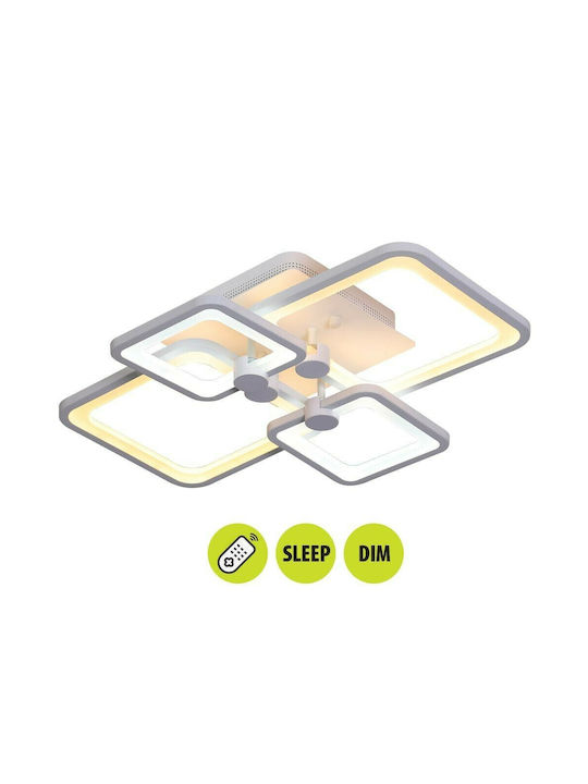 Vivalux Metro Ceiling Mount Light 59.1cm White with Integrated LED and Remote Control