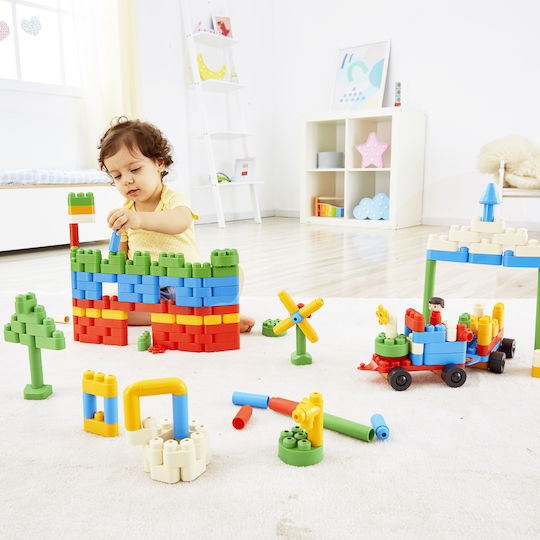 Hape Blocuri PolyM Dinosaur Paradise Kit pentru 1,5-5 ani Ani 200buc