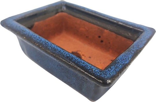 Elburg Smit Саксия Керамика Dark Blue с подложка 12x8.5x5см.