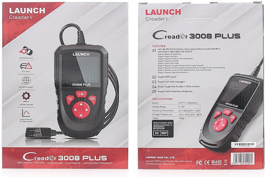 Tester Auto Launch Creader Cr3008 Plus Obd2 Diagnoză Completă Ecran Color 2.8" Compatibil 99% Vehicule Funcții Avansate Protocoale Multiple
