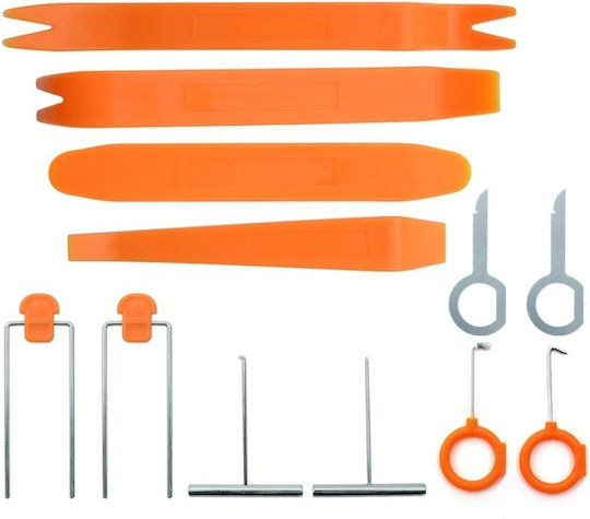 12-teilige Set Entfernt Polster Innenraum Auto Elemente D0087 Kunststoff Orange
