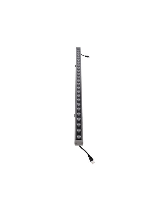 GloboStar Außenstehlampe LED Wall Washer 24W mit Kaltweißem Licht IP65 Grau