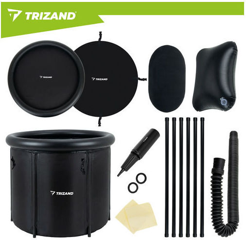 Trizand Cryotherapy Device Foldable Winter Barrel 320l Ice Bath 66x26x14 Cm Trizand