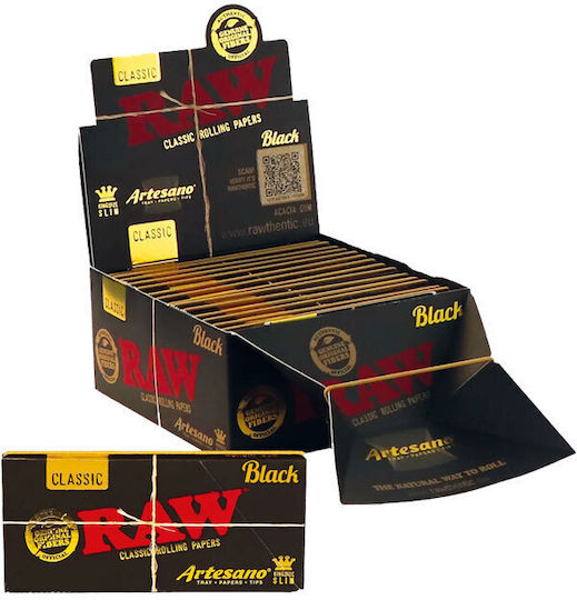 Raw Artesano Foițe de Țigări Rulate Slim King Size cu Hârtie de țigări 15buc