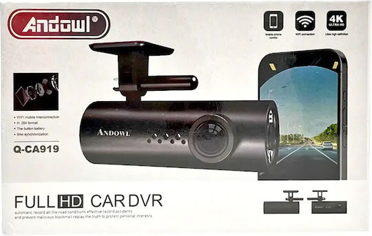 Andowl Car Digital Video Recorder Camera 4K Wi-Fi
