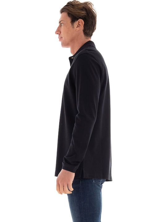 Polo Short Sleeve Black Blouse