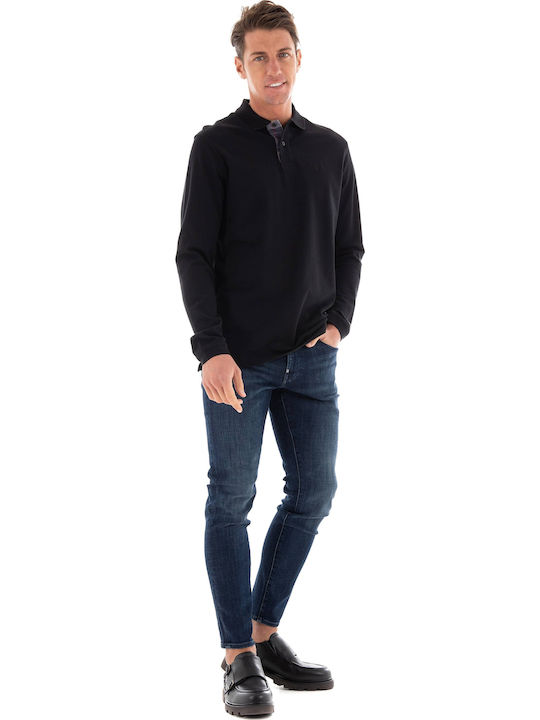 Polo Short Sleeve Black Blouse