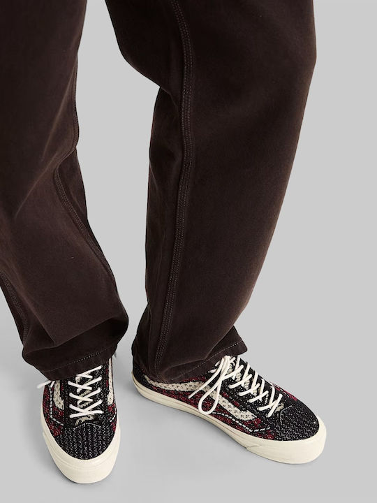 Vans Old Skool Sneakers Geo Check Bordeaux Red