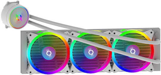 Aqirys Aquarius 360 Υδρόψυξη AIO CPU με 3 Ανεμιστήρες 120mm και ARGB Φωτισμό Λευκή