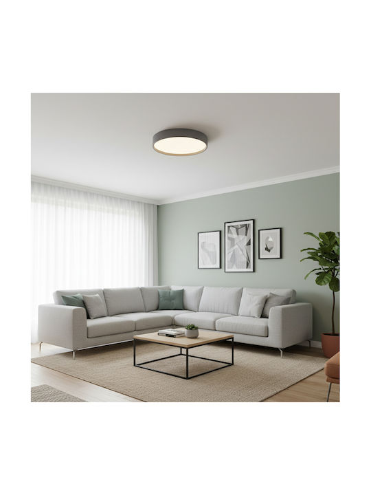 GloboStar Narnia Ceiling Mount Light 60cm Gray with Integrated LED and Remote Control