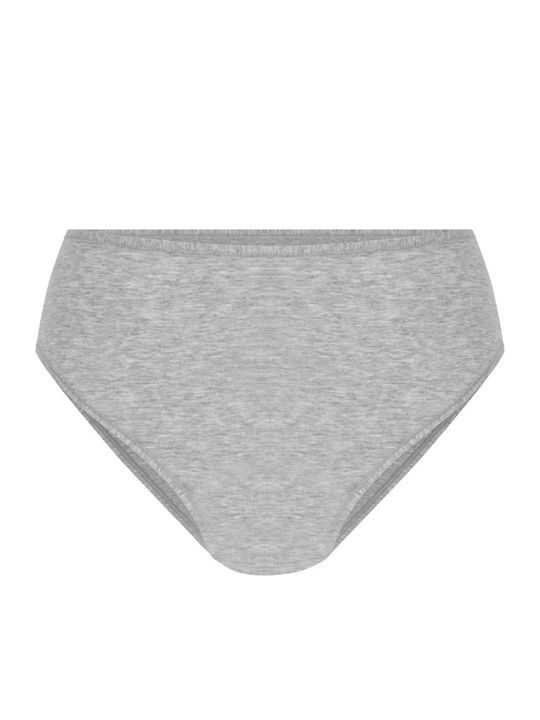 Merlee Cotton High Waist Women's Briefs Brazil Gray