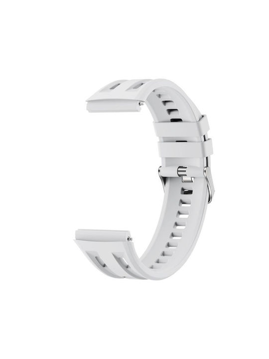 Einfarbiges Tragbare Band aus Silikon für Huawei Watch Gt 6 Pro Weiß Einfarbiges Tragbare Band aus Silikon für Huawei Watch Gt 6 Pro Weiß