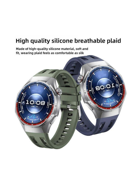 Μονόχρωμο Λουράκι Ρολογιού Σιλικόνης Huawei Watch Gt 6 Pro Λευκό