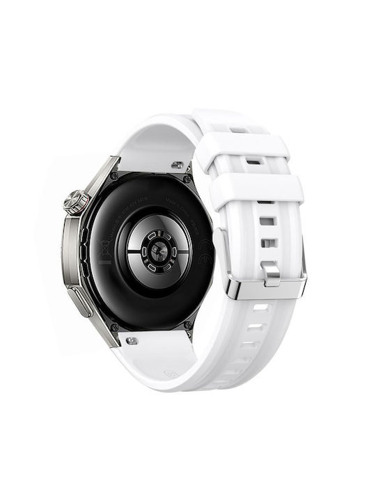 Einfarbiges Silikonarmband Für Huawei Watch Gt 6 Pro Weiß Einfarbiges Silikonarmband Für Huawei Watch Gt 6 Pro Weiß
