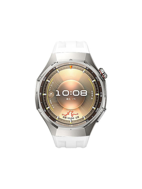 Curea Monocromă din Silicon Huawei Watch Gt 6 Pro Alb