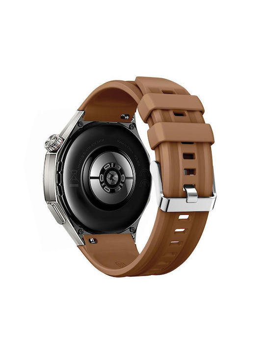 Einfarbiges Silikonarmband Huawei Watch Gt 6 Pro Braun Einfarbiges Silikonarmband Huawei Watch Gt 6 Pro Braun
