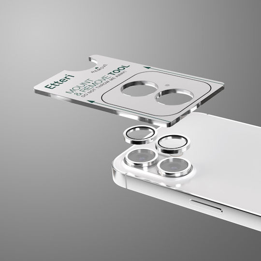 Etteri Προστασία Κάμερας Tempered Glass Λευκό για το iPhone 17