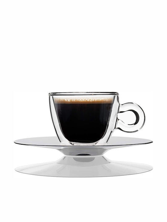 Luigi Bormioli Drink & Design Φλιτζάνι Καφέ Inox Γκρι 165ml