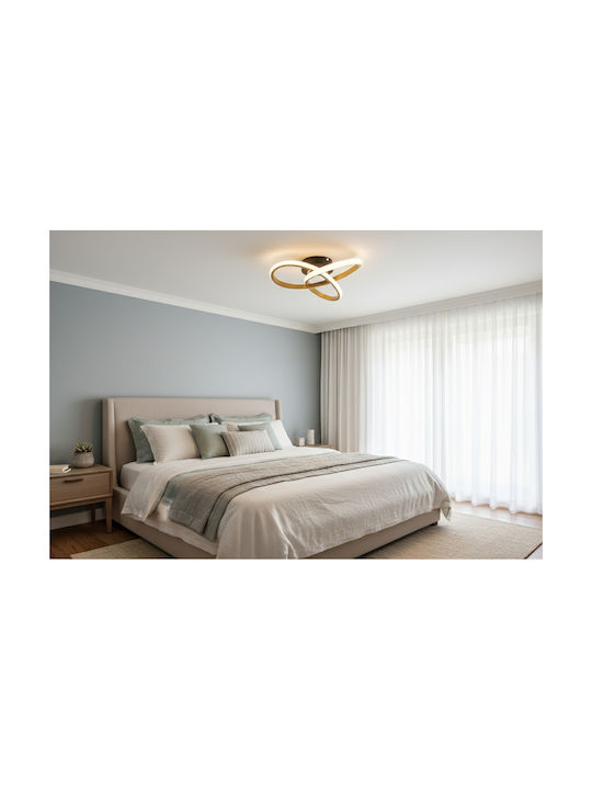Powertech Light fixture Ceiling Mount Light 26cm Gold with Integrated LED