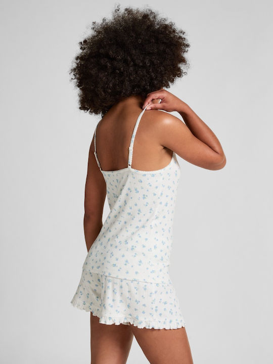 Hunkemöller Winter Women's Pyjama Shorts White Pointelle
