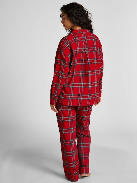 Hunkemöller Winter Damen Pyjama-Oberteil Flannel