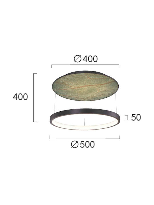 Viokef Ceiling Mount Light Black with Integrated LED