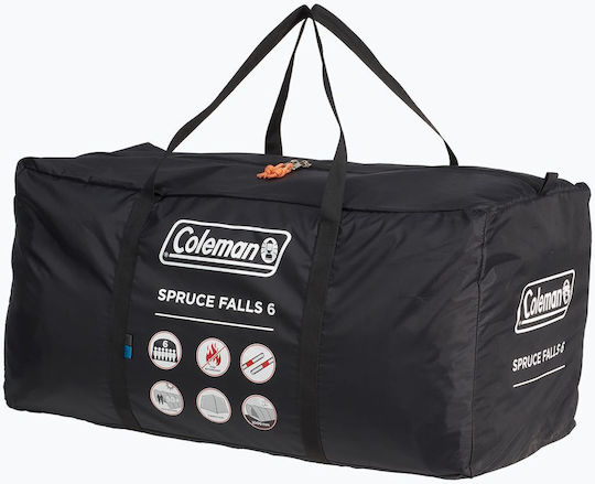 Coleman Summer Camping Tunnel Tent Blue with Double Cloth for 6 People 640x205x230cm