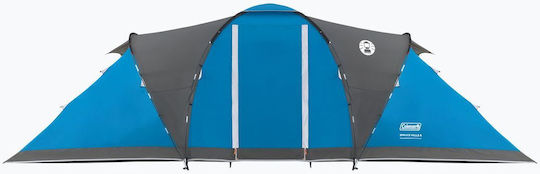 Coleman Summer Camping Tunnel Tent Blue with Double Cloth for 6 People 640x205x230cm